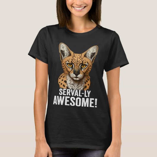 T-shirt Mountain Lion Ohio Wild Cat Amiry Serval Cat (Devant)