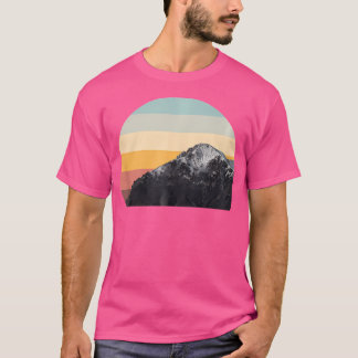 T-shirt Mountain Sunset Circle Outdoor Nature Randonnée Tr