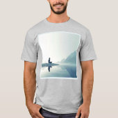 T-shirt Mountain Zen Conception pacifique de méditation (Devant)