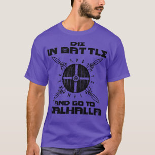 T-shirt Mourir En Bataille Et Aller À Valhalla Viking Warr