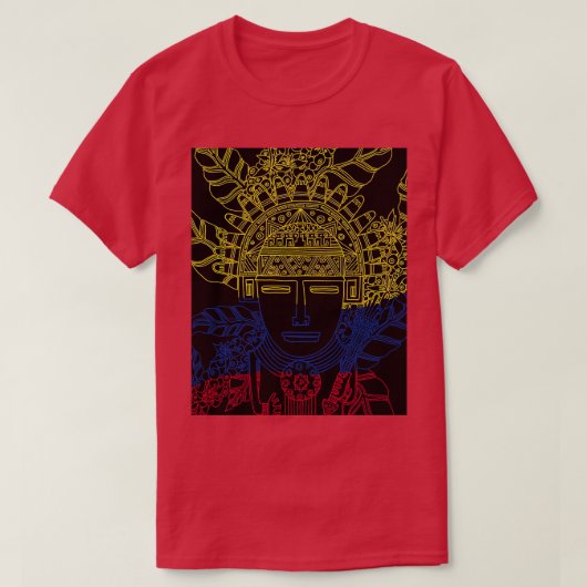 T-SHIRT MOUSCA CHIBCHA COLOMBIA CAFÉ PLANTE NATIONAL DRAPE (Design devant)