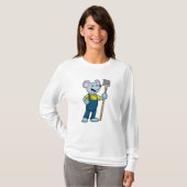T-shirt Mouse as Farmer with Rake (Devant entier)