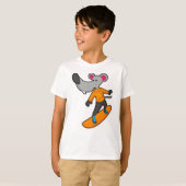 T-shirt Mouse as Snowboarder (Devant entier)