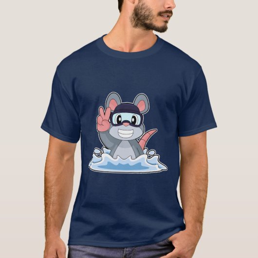 T-shirt Mouse Swimming Swimming goggles Summer (Devant)