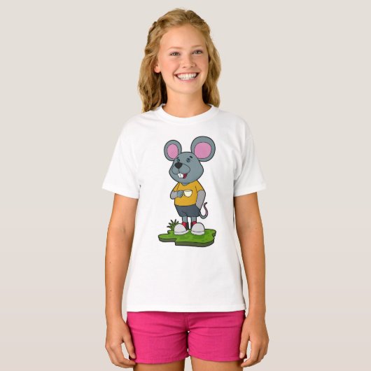 T-shirt Mouse with Coffee cup (Devant entier)