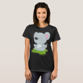 T-shirt Mouse Yoga Fitness Méditation (Devant entier)