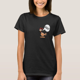 T-shirt Moustache Barbu Poulet Drôle