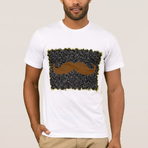 T-shirt Moustache Brown sur peau de léopard