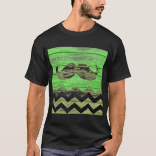 T-shirt Moustache Chevron Vintage Bois