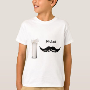 T-shirt Moustache de lait personnalisée
