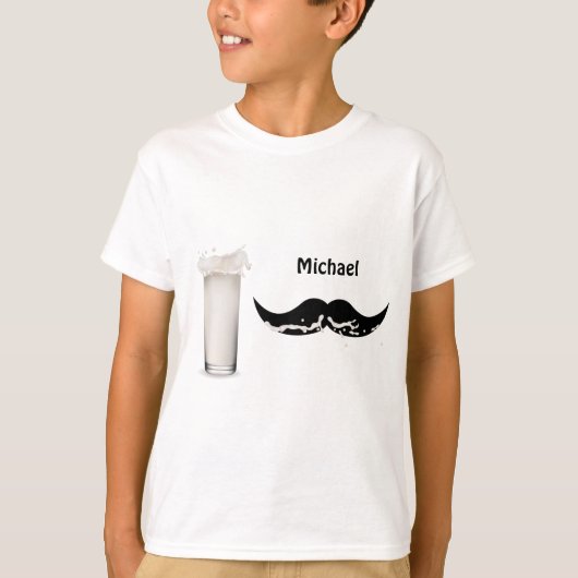 T-shirt Moustache de lait personnalisée (Devant)