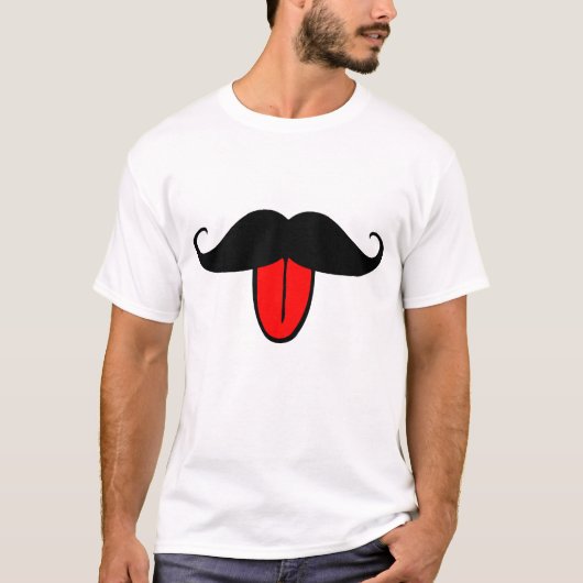 T-shirt Moustache drôle (Devant)