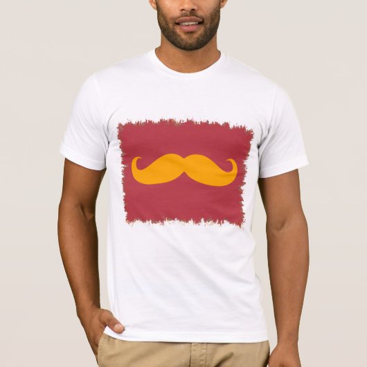 T-shirt Moustache drôle (Devant)