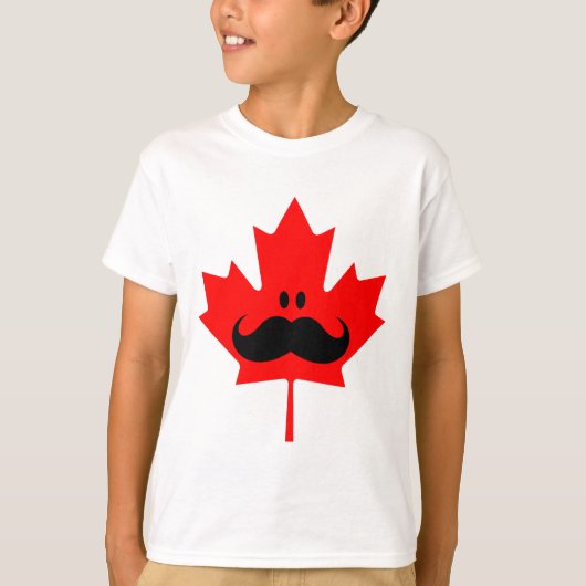 T-shirt Moustache du Canada - une moustache sur l'érable (Devant)