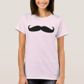 T-shirt Moustache en noir ou blanc (Devant)