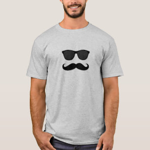 T-shirt Moustache et lunettes de soleil