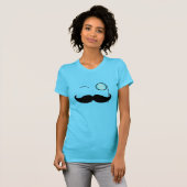 T-shirt Moustache et monocle de guidon (Devant entier)