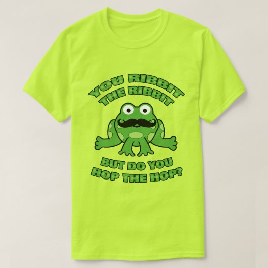 T-shirt Moustache Frog Hop the Hop (Design devant)