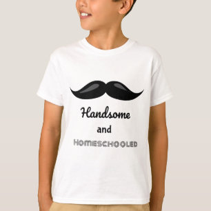 T-shirt Moustache Handsome et à domicile