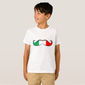 T-shirt Moustache italienne de drapeau (Devant entier)