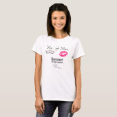 T-shirt Moustache & Lèvres M. & Mme Anniversaire (Devant entier)