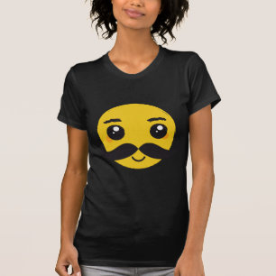 T-shirt Moustache Mignonne Souriante
