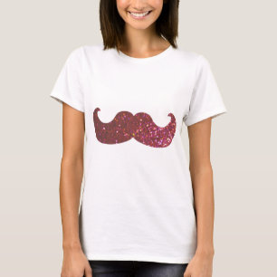 T-shirt Moustache rose de Bling (graphique de parties