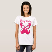 T-shirt Moustache rose et verres roses simplement fabuleux (Devant entier)