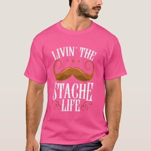 T-shirt Moustache Stache Beard (Devant)