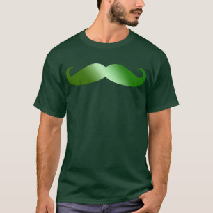 T-shirt Moustache verte d'Irlandais de moustache