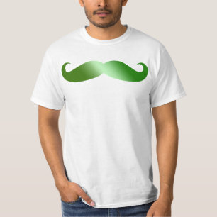 T-shirt Moustache verte irlandaise