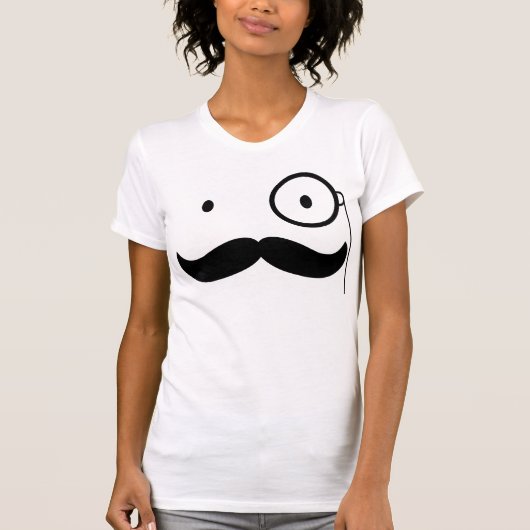 T-shirt Moustache vintage (Devant)