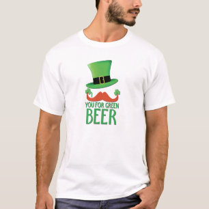T-shirt moustache vous pour la bière verte gingembre moust