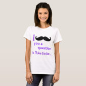 T-shirt Moustache vous un modèle de Qpc de question (Devant entier)