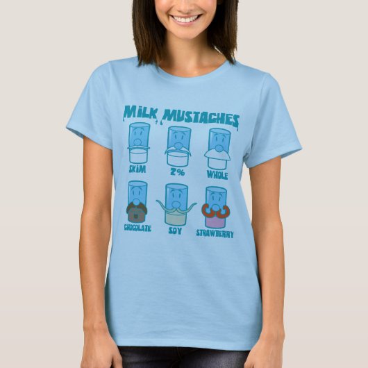 T-shirt Moustaches de lait (Devant)