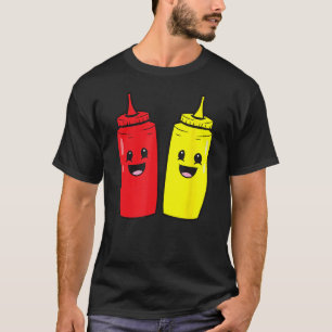 T-shirt Moustard Et Ketchup Alimentation Paire Aimer Ketch