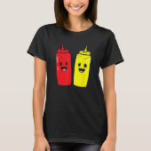 T-shirt Moustard Et Ketchup Alimentation Paire Aimer Ketch (Devant)