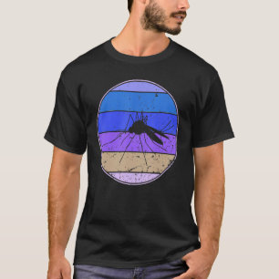 T-shirt Moustique Vintage Moustique Rétro Silhouette Moust