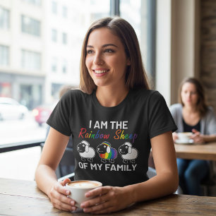 T-shirt Mouton Arc-En-Ciel De Ma Famille Fierté LGBT