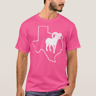 T-shirt Mouton de Bighorn Texas Grosse corne Mouton tête