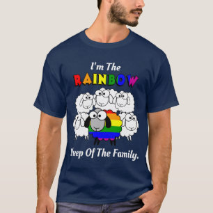 T-shirt Mouton de l'arc-en-ciel (pour les couleurs sombres