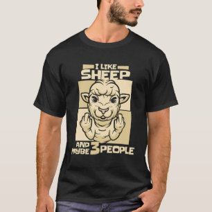 T-shirt Mouton Drôle Et 3 Personnes Agneau Fermier Animaux