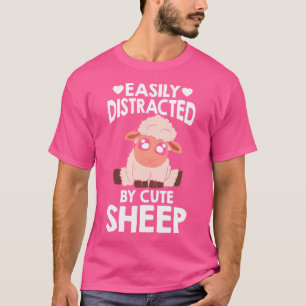 T-shirt Mouton Drôle Facilement Distrait Par De Mignons Mo