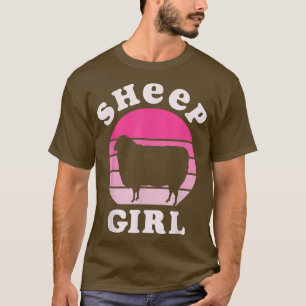 T-shirt Mouton Lover Girl Sheep Girl I Like Sheep Pink Vin