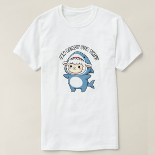 T-shirt Mouton Mignon en Costume de Requin Prêt pour cette