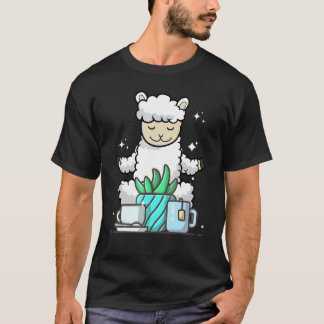 T-shirt Mouton Namaste Mignon Fait Du Yoga Jardinage Café