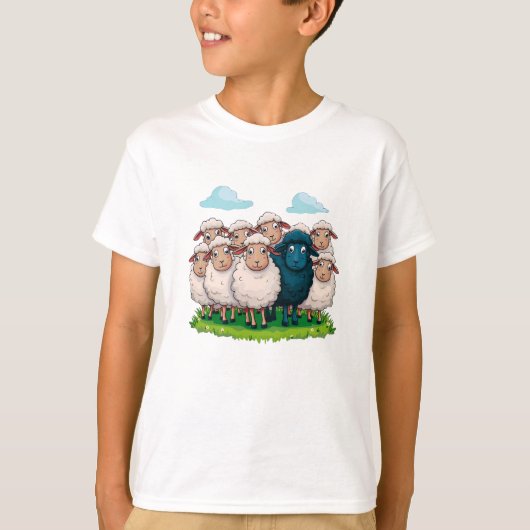 T-shirt Mouton noir (Devant)