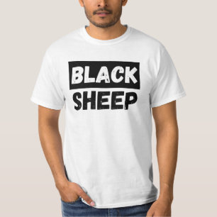 T-shirt Mouton Noir Typographie Audacieuse Entourage Desig