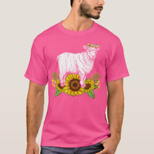T-shirt Mouton Tournesol Drôle Amant Mouton