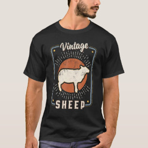 T-shirt Mouton Vintage Rétro classique amour animal